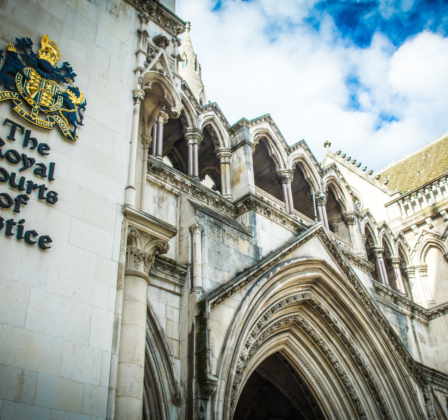 London: The Royal Courts of Justice, an imposing gothic law cour