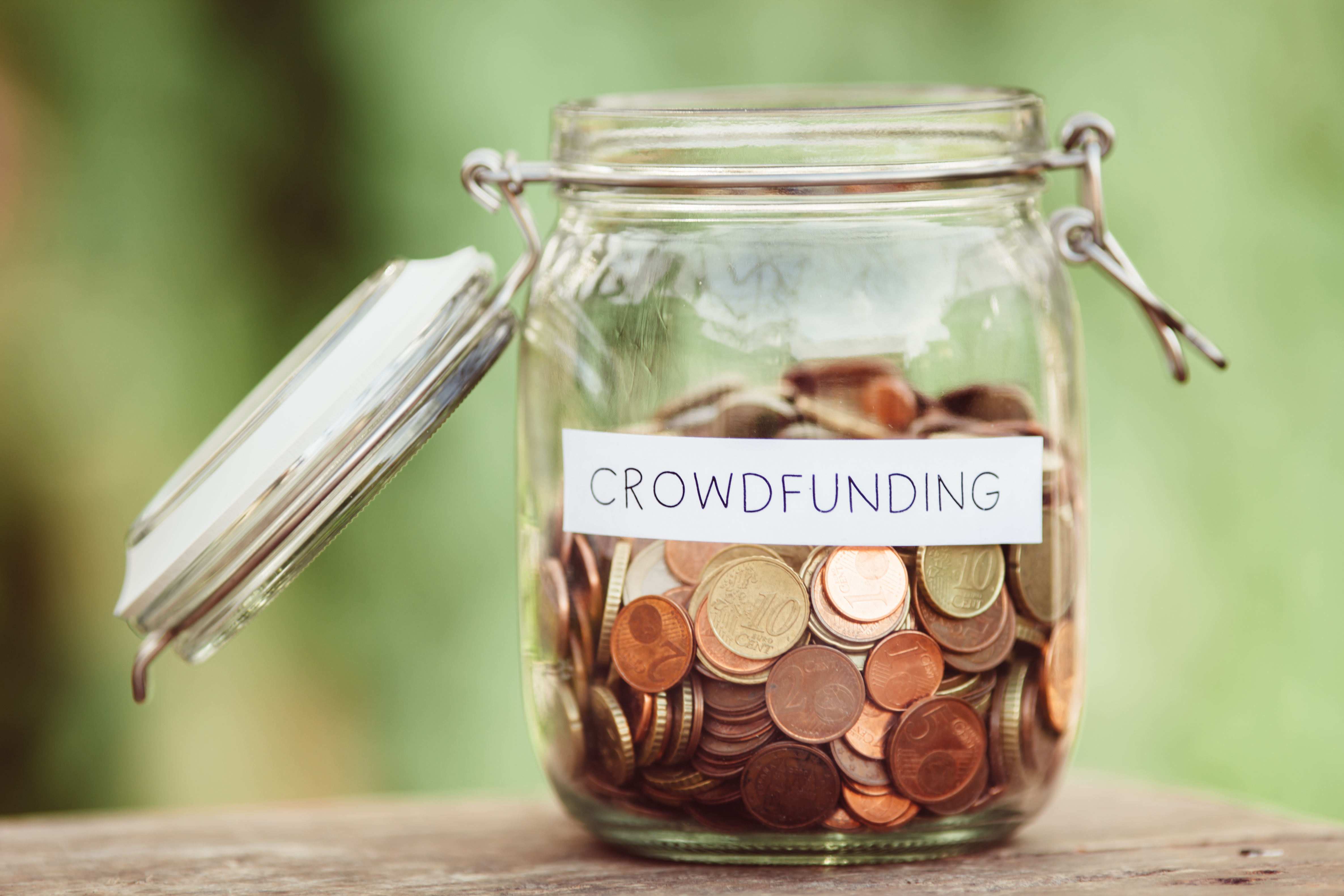 Crowdfunding money jar